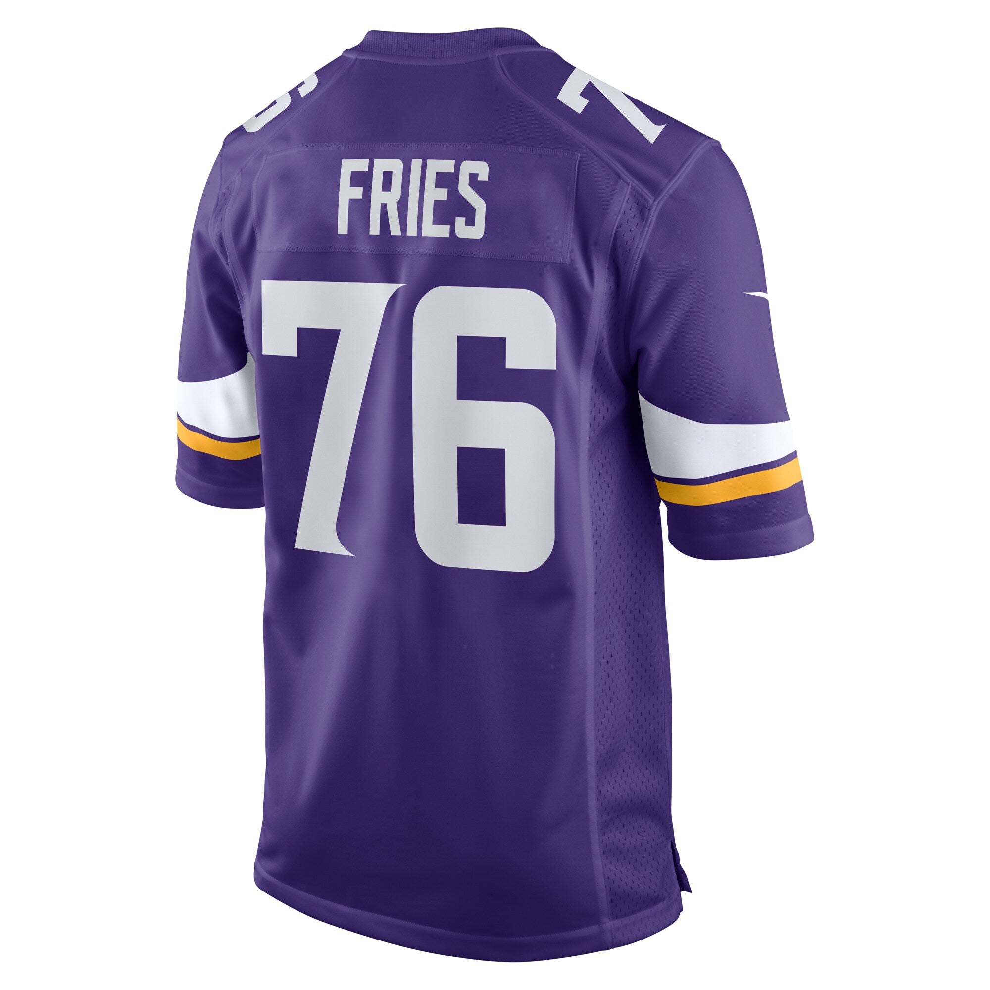 Minnesota Vikings Will Fries Purple Team Game Jersey