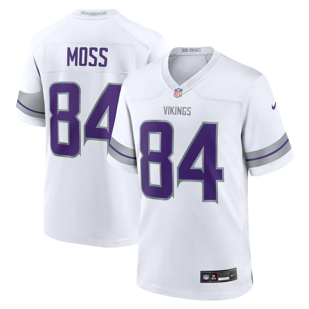 Minnesota Vikings Randy Moss White Alternate Retired Player Game Jersey