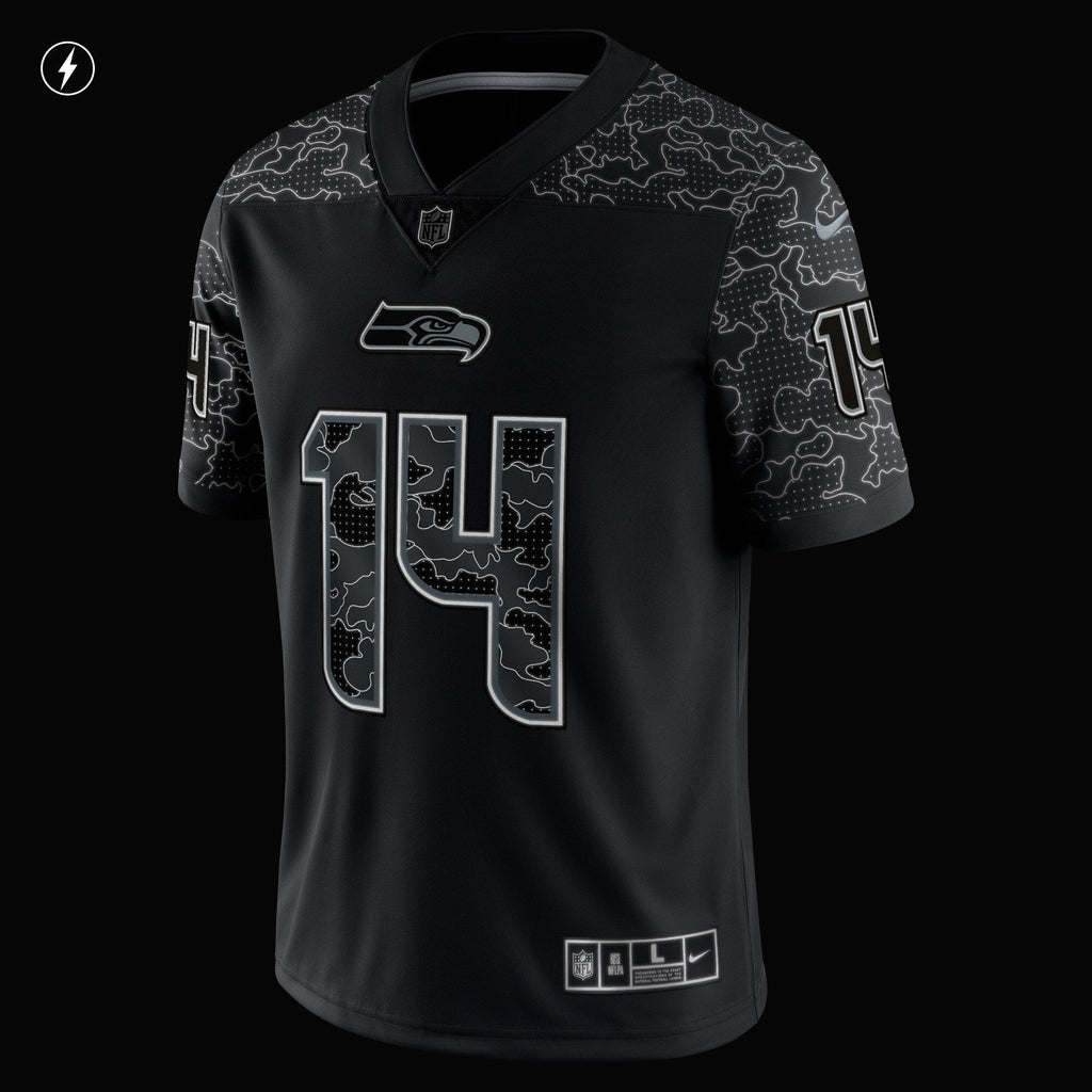 DK Metcalf Seattle Seahawks Nike RFLCTV Limited Jersey - Black