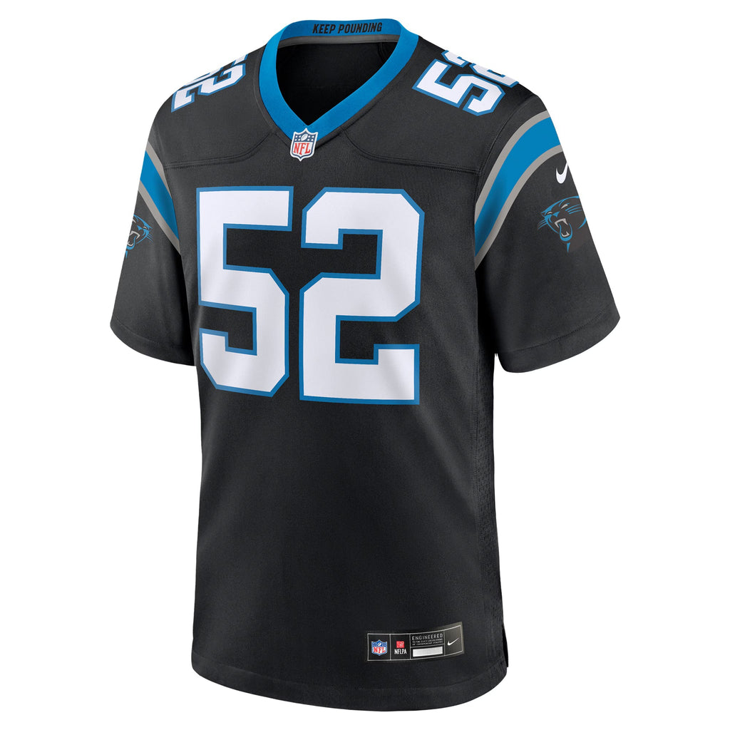 Carolina Panthers DJ Johnson Black Game Jersey