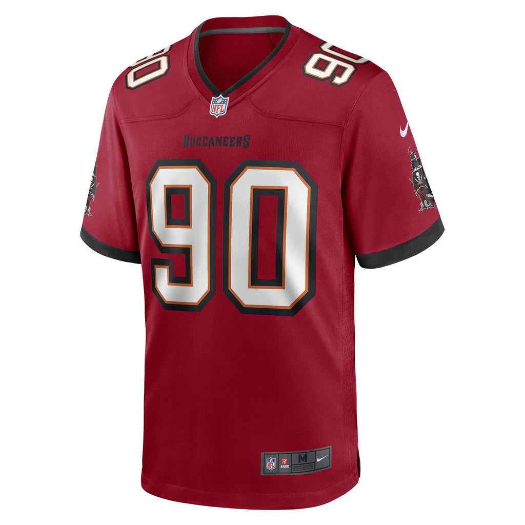 Tampa Bay Buccaneers Logan Hall Red Game Player Jersey