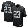 Las Vegas Raiders David Long Jr. Black Team Game Jersey