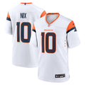 Denver Broncos Bo Nix White Game Jersey