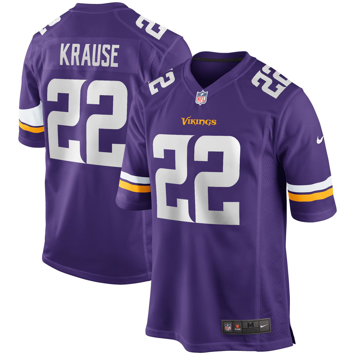 Minnesota Vikings Paul Krause Purple Game Retired Player Jersey