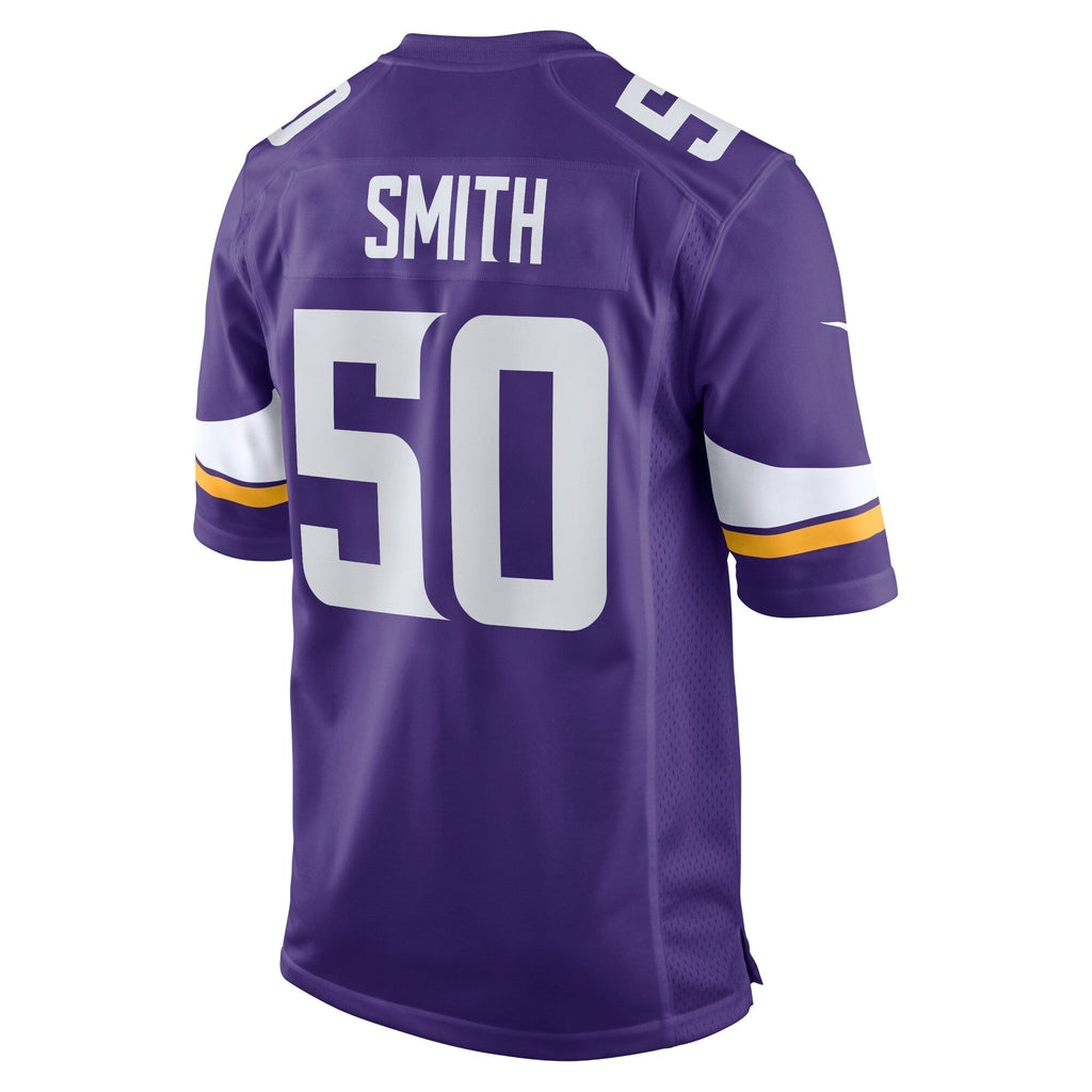 TJ Smith Minnesota Vikings Nike Home Game   Jersey - Purple