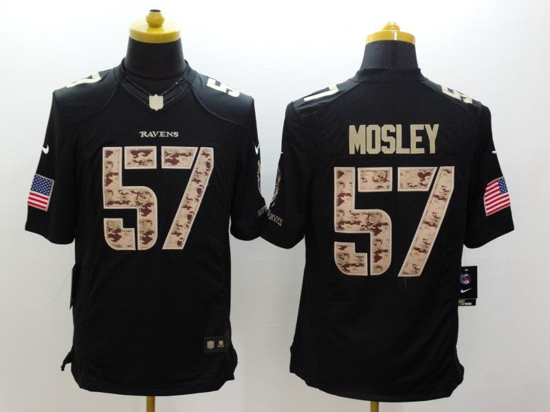 Men's Baltimore Ravens C.J. Mosley #57 Black Game Player Jersey1