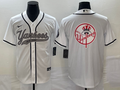 Men's New York Yankees White Replica Team jersey Joint Edition