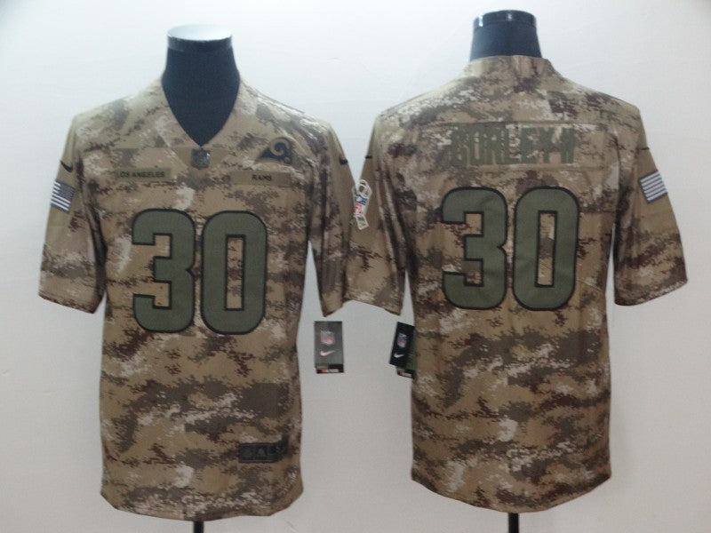 Men's Los Angeles Rams Todd Gurley II #30 Camouflage Game jersey