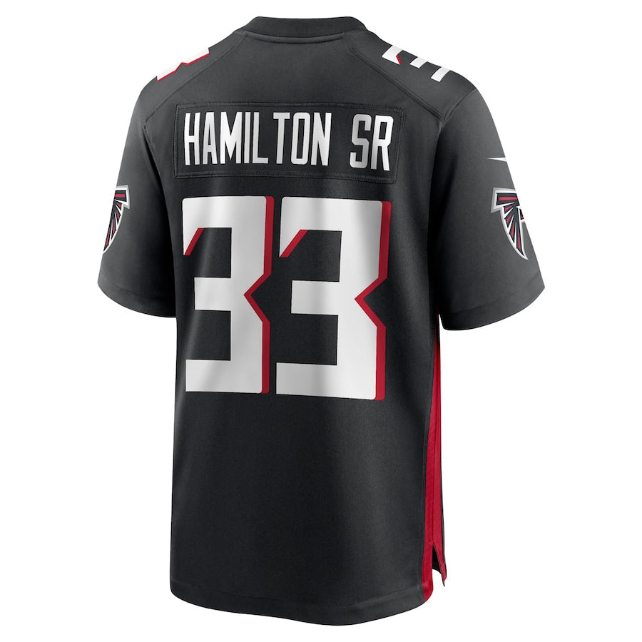 A.Falcons #33 Antonio Hamilton Sr. Player Black Game Home Football Jerseys