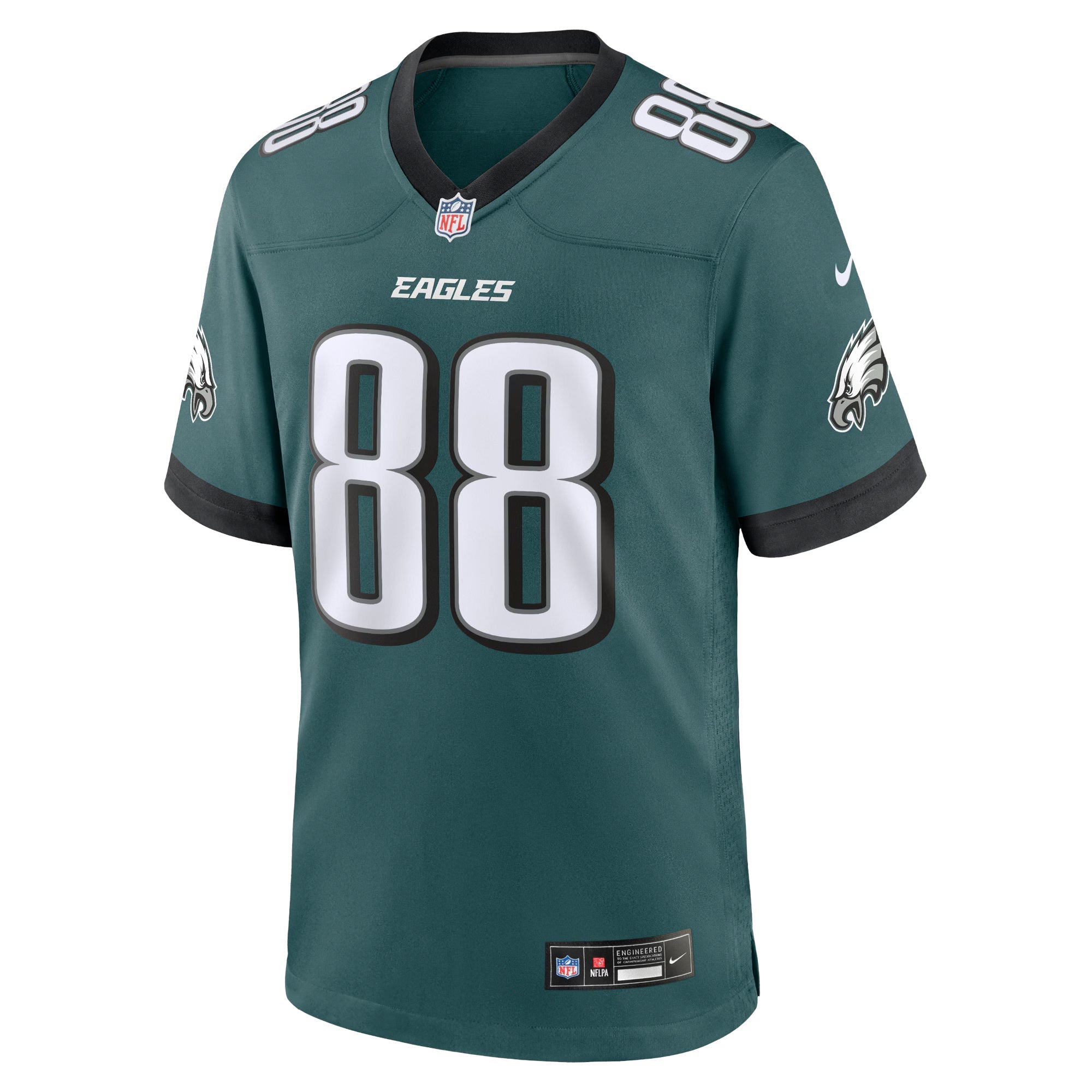 Philadelphia Eagles Dallas Goedert Midnight Green Team Game Jersey