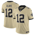 New Orleans Saints Chris Olave Gold Alternate Gameday Golds Alternate Vapor F.U.S.E. Limited Jersey