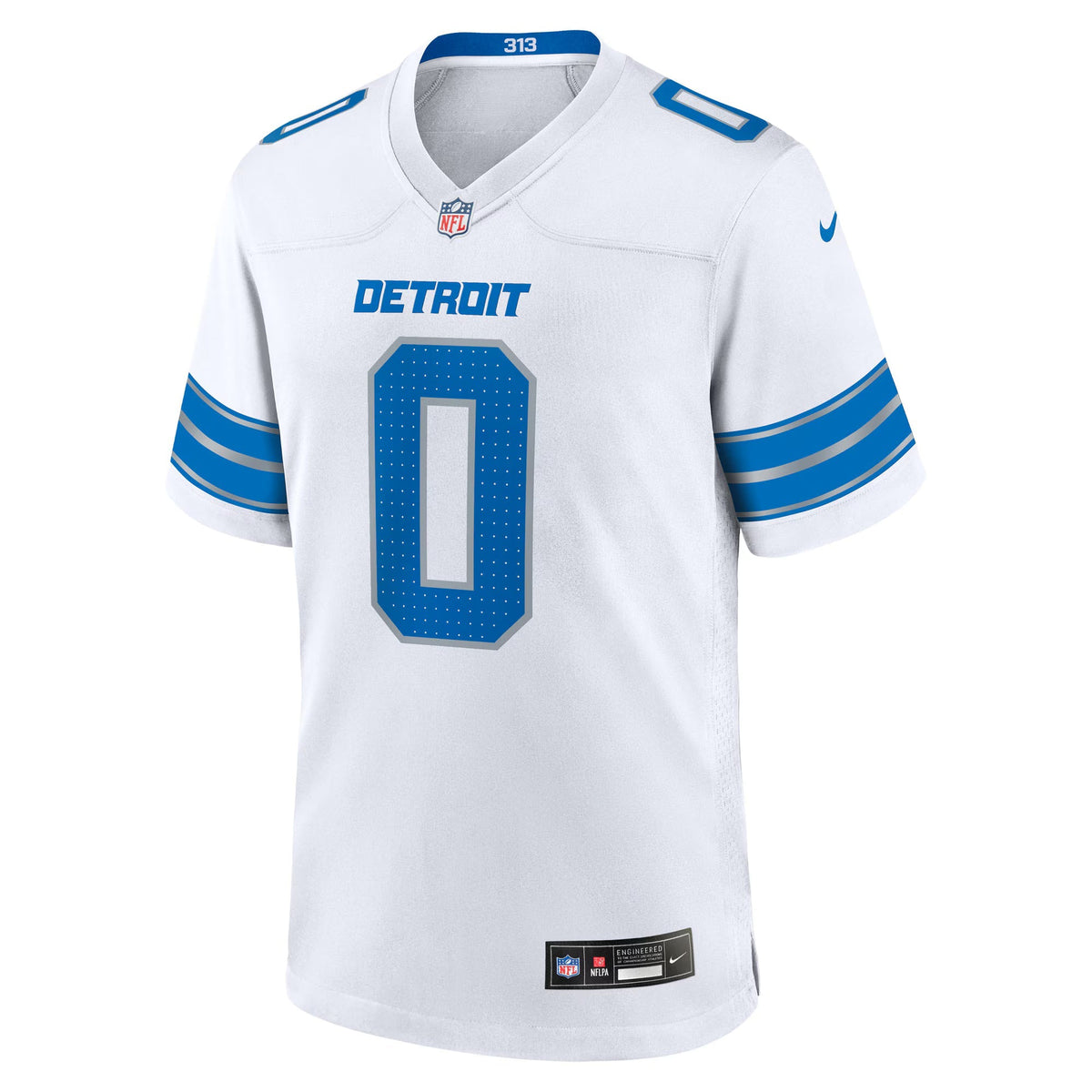 Detroit Lions Jahmyr Gibbs White Game Player Jersey