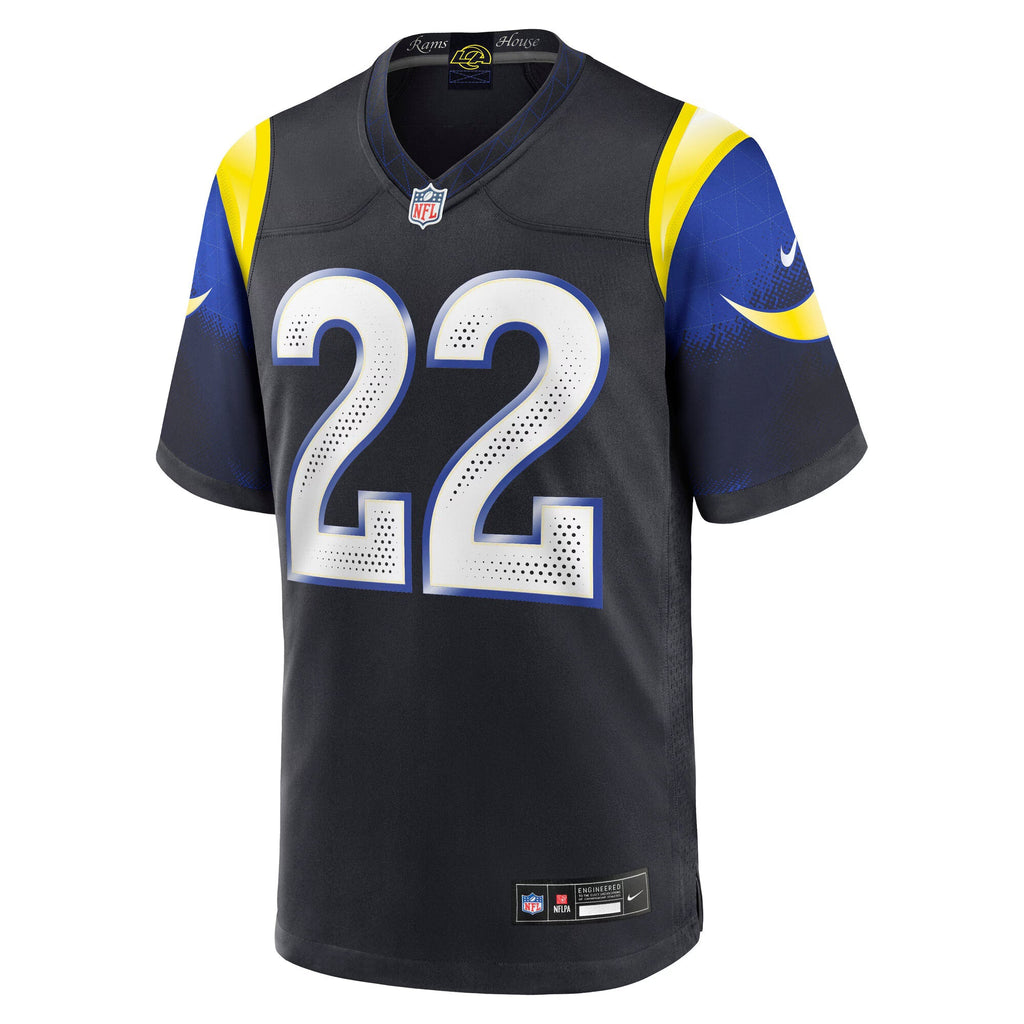 Los Angeles Rams Blake Corum Midnight Blue 2025 Rivalries Collection Game Jersey