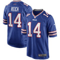 Buffalo Bills Frank Reich Royal Game Retired Player Jersey