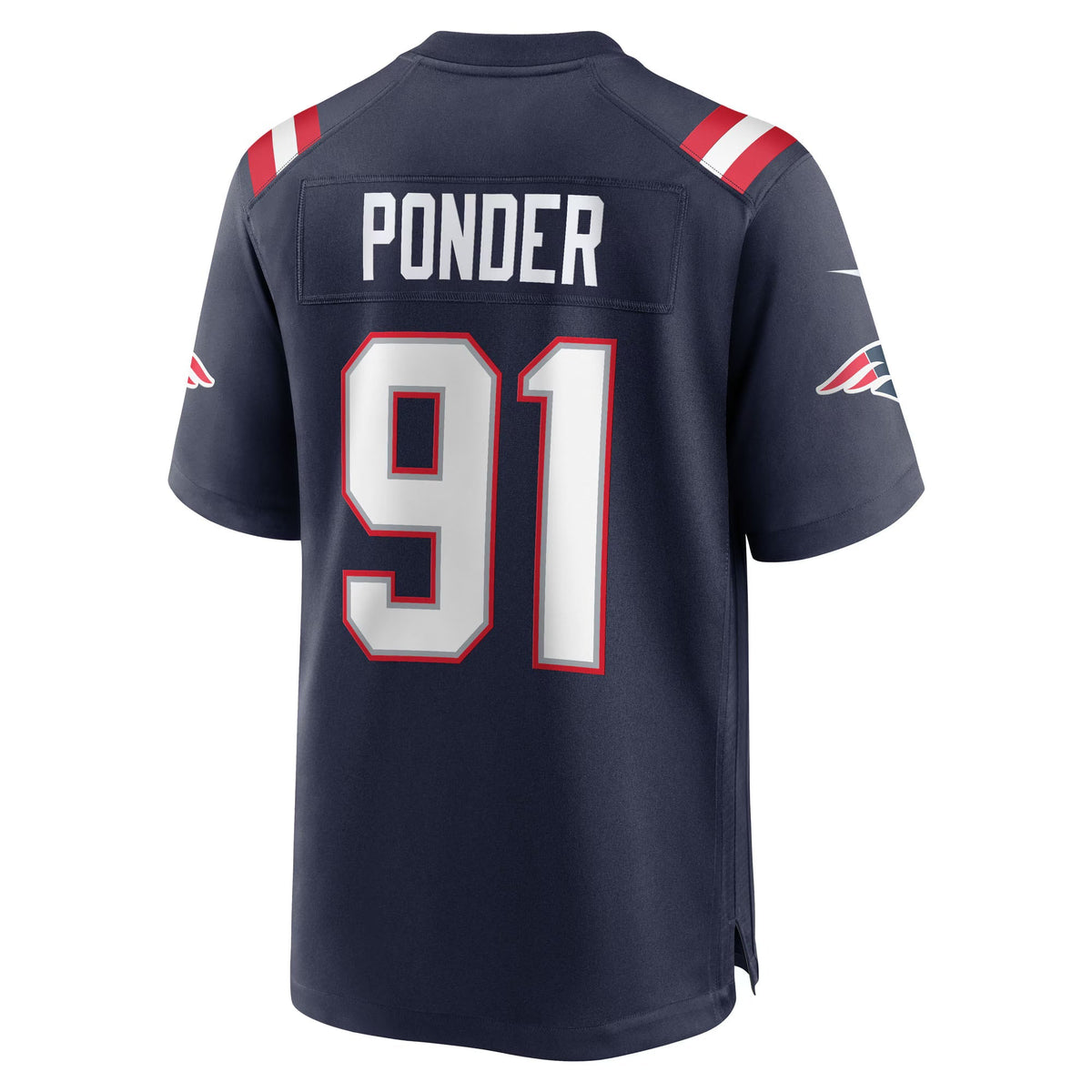New England Patriots Elijah Ponder Navy Team Game Jersey