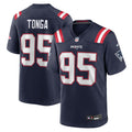 New England Patriots Khyiris Tonga Navy Team Game Jersey