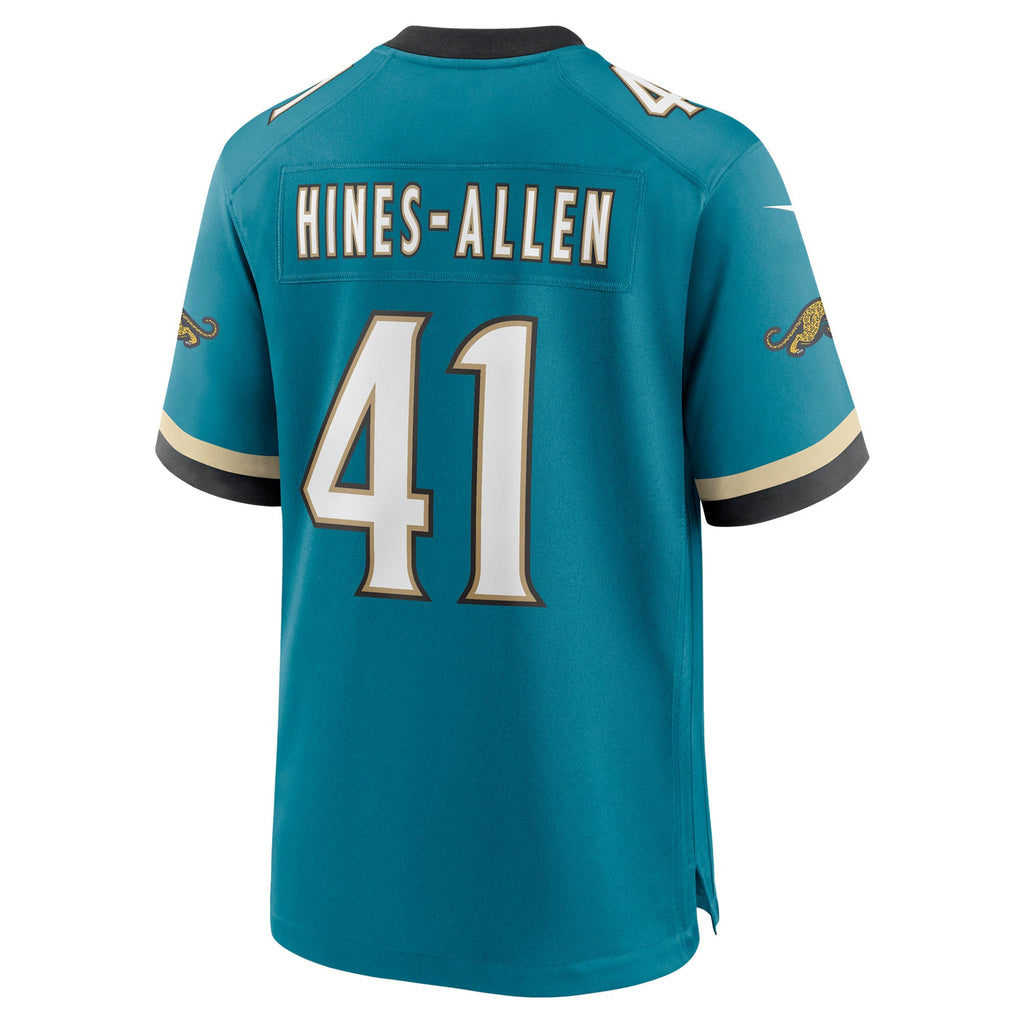 Jacksonville Jaguars Josh Hines-Allen Teal Prowler Throwback Player Game Jersey