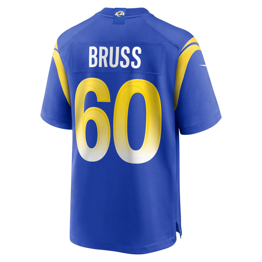 Los Angeles Rams Logan Bruss Royal Game Player Jersey