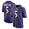 Baltimore Ravens Jalyn Armour-Davis Purple Game Player Jersey