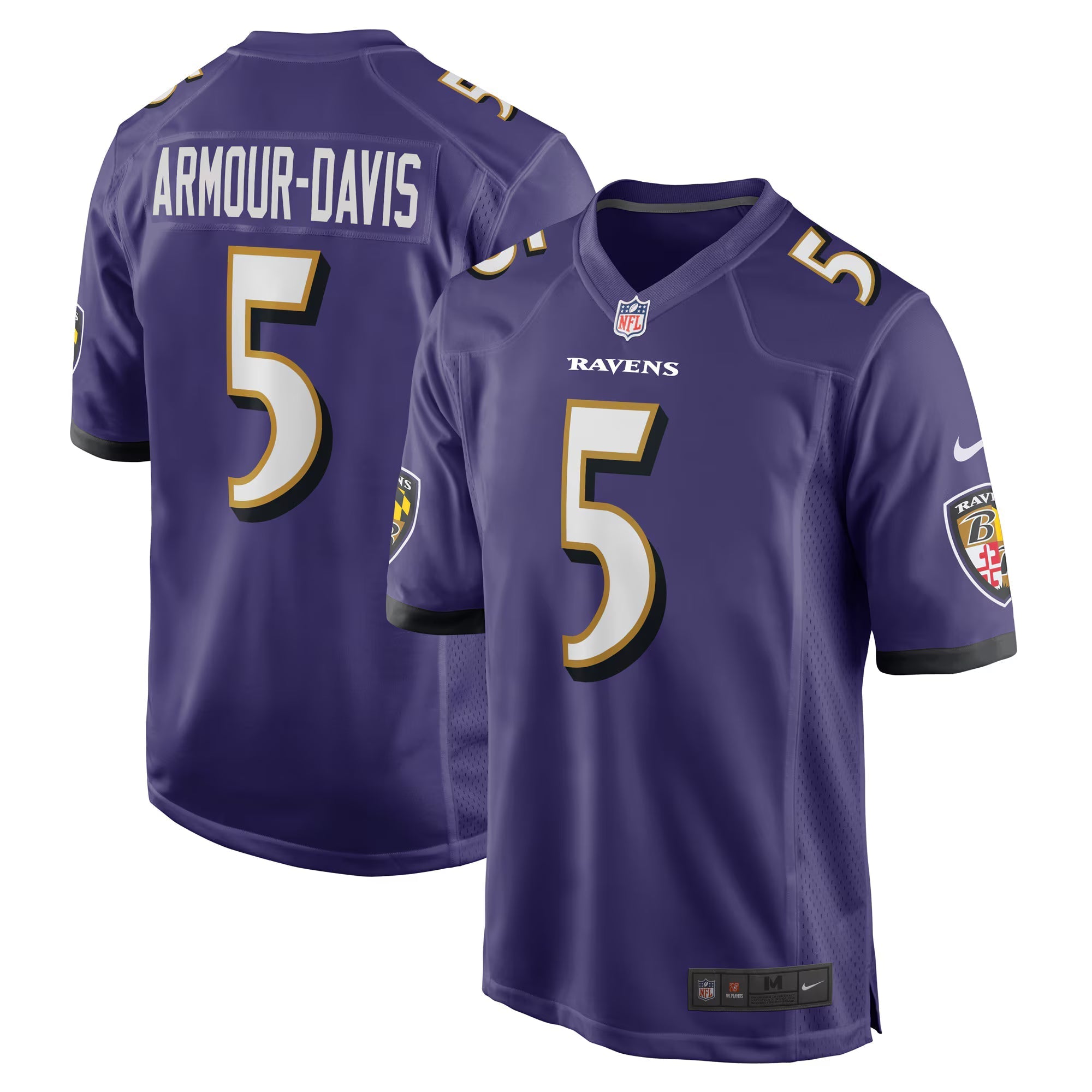 Baltimore Ravens Jalyn Armour-Davis Purple Game Player Jersey