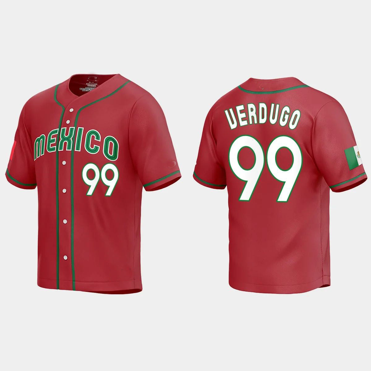 #99 ALEX VERDUGO MEXICO BASEBALL 2023 WORLD BASEBALL CLASSIC REPLICA JERSEYC RED Stitches Baseball Jerseys