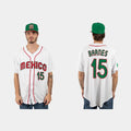 #15 AUSTIN BARNES MEXICO BASEBALL 2023 WORLD BASEBALL CLASSIC JERSEYC WHITE Stitches Baseball Jerseys