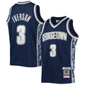 G.Hoyas #3 Allen Iverson 1995-96 Authentic Throwback Jersey Navy Stitched American College Jerseys