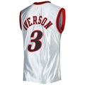 PH.76ers #3 Allen Iverson 2000-01 Hardwood Classics 75th Anniversary Swingman Jersey Platinum Stitched American Basketball Jersey