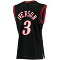 PH.76ers #3 Allen Iverson Big & Tall Hardwood Classics Jersey Black Stitched American Basketball Jersey