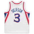PH.76ers #3 Allen Iverson Infant 1996-97 Hardwood Classics Retired Player Jersey White Stitched American Basketball Jersey