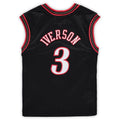 PH.76ers #3 Allen Iverson Preschool 2000-2001 Hardwood Classics Throwback Team Jersey Black Stitched American Basketball Jersey