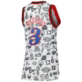 PH.76ers #3 Allen Iverson Women's 2000 Doodle Swingman Jersey White Stitched American Basketball Jersey