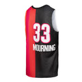 M.Heat #33 Alonzo Mourning Hardwood Classics 2005-06 Split Swingman Jersey BlackRed Red Stitched American Basketball Jersey