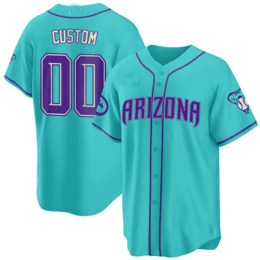 Custom Arizona Diamondbacks 2024 Teal Purple All Stitched Baseball Jersey