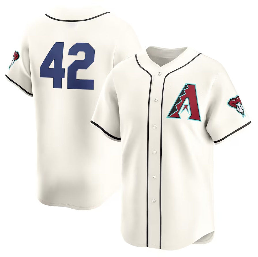 Arizona Diamondbacks 2024 #42 Jackie Robinson Day Home Limited Jersey C White Stitches Baseball Jerseys