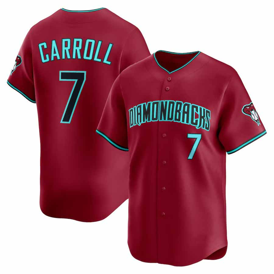 Arizona Diamondbacks #7 Corbin Carroll Red Alternate Limited Stitched Baseball Jersey