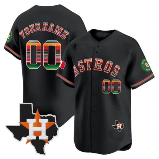 Custom Houston Astros Mexico Texas Patch Vapor Premier Limited All Stitched Baseball Jersey