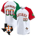 Custom Houston Astros Mexico Texas Patch Vapor Premier Limited WhiteAll Stitched Baseball Jersey