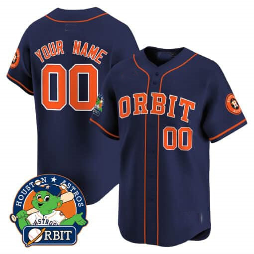 Custom Houston Astros Orbit Patch Vapor Premier Limited All Stitched Baseball Jersey