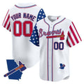 Custom Atlanta Braves 2024 Independence Day Vapor Premier Limited V2 All Stitched Baseball Jersey
