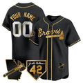 Custom Atlanta Braves 2024 Robinson & Georgia Patch Vapor Premier Limited All Stitched Baseball Jersey