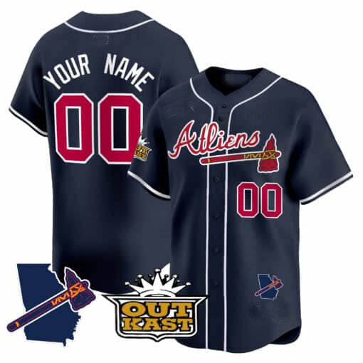 Custom Atlanta Braves Atliens Vapor Premier Limited V2 C All Stitched Baseball Jersey