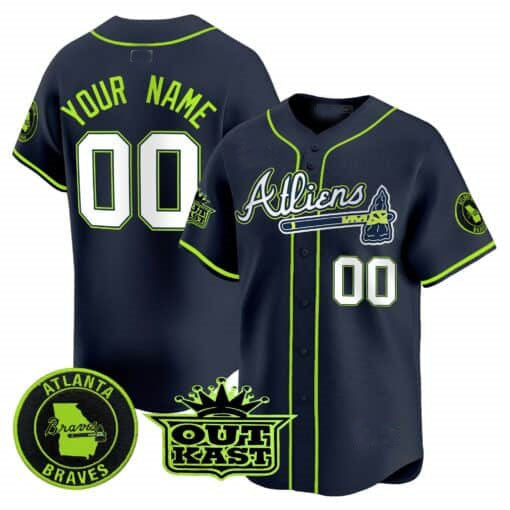 Custom Atlanta Braves Atliens Vapor Premier Limited C All Stitched Baseball Jersey
