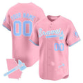 Custom Atlanta Braves Bubblegum Pink Vapor Premier Limited C All Stitched Baseball Jersey