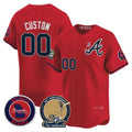 Custom Atlanta Braves Hank Aaron 715th Home Run Patch Vapor Premier Limited V2 C All Stitched Baseball Jersey