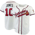Atlanta Braves #10 Chipper Jones Authentic Jersey - White Stitched Baseball Jersey