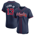Atlanta Braves #13 Ronald Acua Jr. Alternate Elite Player Jersey - Navy Baseball Jerseys