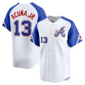 Atlanta Braves #13 Ronald Acua Jr. City Connect Limited Jersey - White Baseball Jerseys