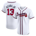 Atlanta Braves #13 Ronald Acua Jr. Home Elite Jersey - White Baseball Jerseys