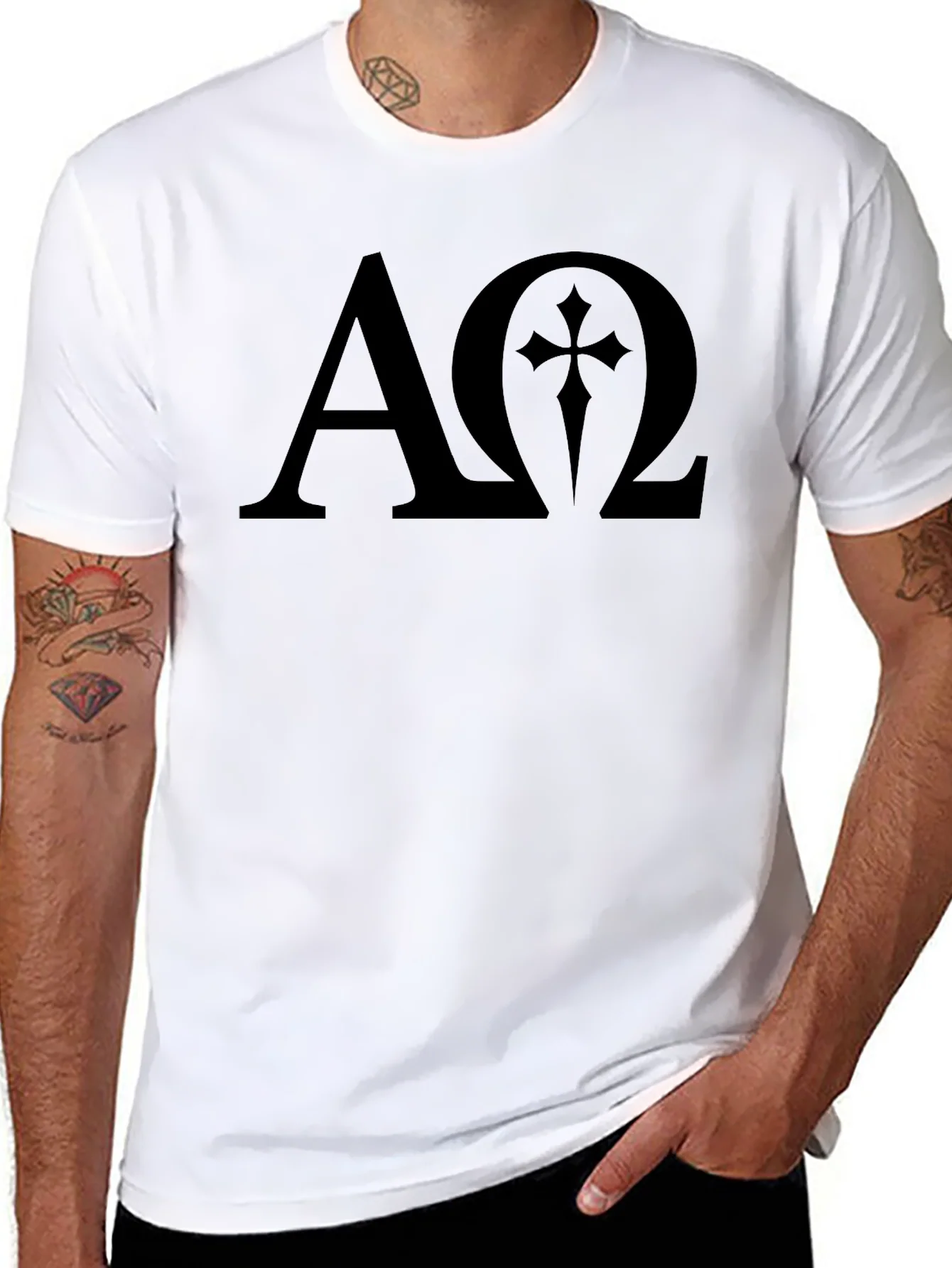 Alpha Omega Cross Graphic T-Shirt